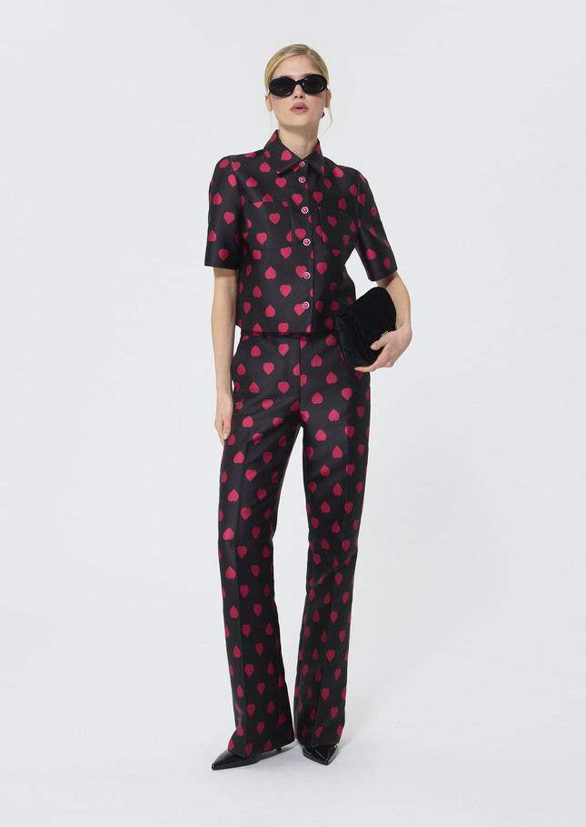 Chemise Carolane noire imprimé coeurs Noir TARA JARMON
