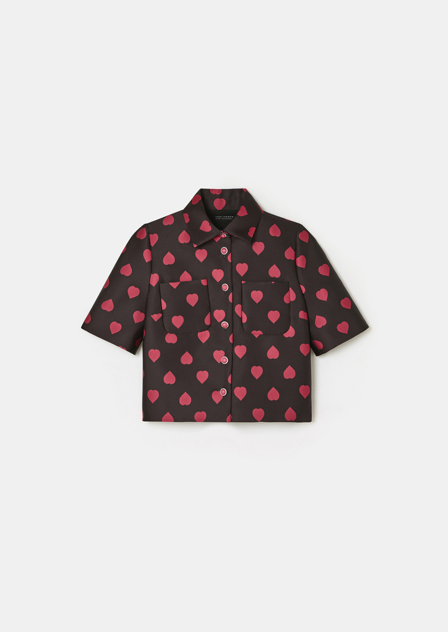 Chemise Carolane noire imprimé coeurs Noir TARA JARMON