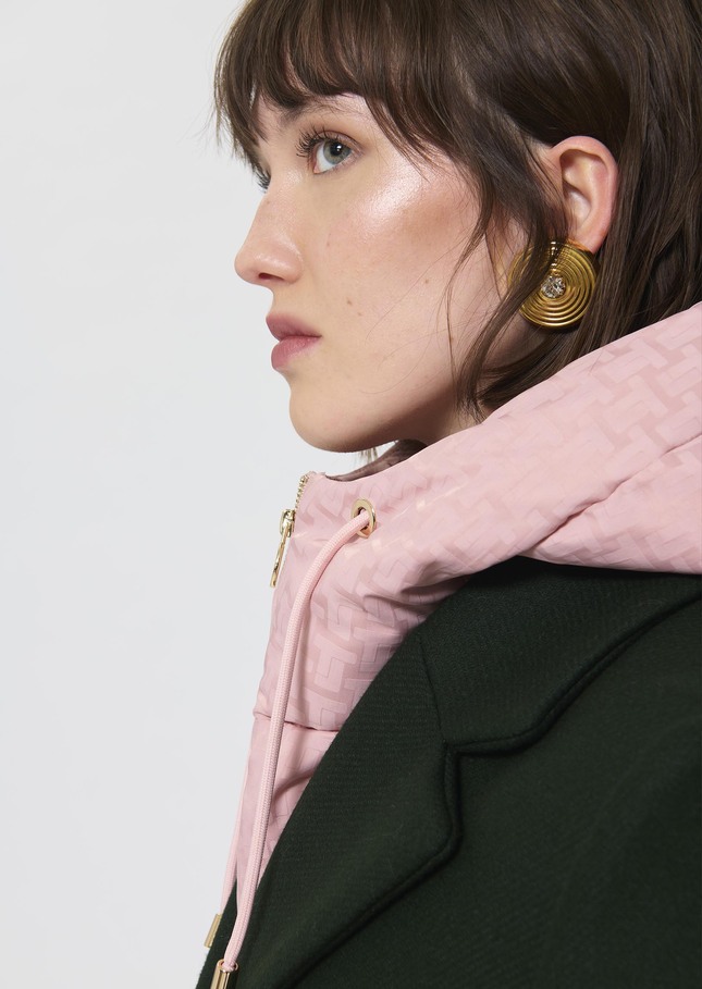 Capuche Daria amovible rose pâle Blush TARA JARMON