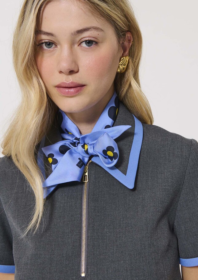 Foulard Elise bleu ciel en soie Horizon TARA JARMON
