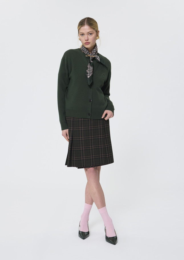 Gilet Gibus vert en laine merinos compacte Vert TARA JARMON
