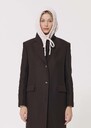 Capuche Agnes écrue en laine Ecru, Horizon, Nuit TARA JARMON