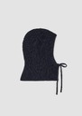 Capuche Agnes bleu nuit en laine Ecru, Horizon, Nuit TARA JARMON