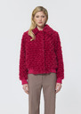 Blouson Bianca rouge en fausse fourrure bouclettes Cactus, Chocolat, Grenat, Vert TARA JARMON