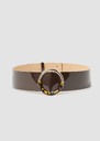 Ceinture Lauren marron en cuir vernis Chocolat TARA JARMON