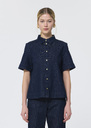 Chemise Camilia marine en denim Jean, Marine, Noisette TARA JARMON