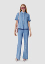 Chemise Camilia brut en denim Jean, Marine, Noisette TARA JARMON