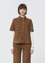 Chemise Camilia beige en velours côtelé Jean, Marine, Noisette TARA JARMON