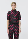 Chemise Carolane noire imprimé coeurs Craie, Noir TARA JARMON