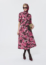 Chemise Carolane écrue en jacquard fleurs Craie, Noir TARA JARMON