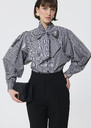 Chemise Candya grise en vichy patchwork en popeline Bleu, Charcoal, Framboise TARA JARMON
