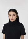 Col amovible Eclipse noir en laine Horizon, Noir, Nuit TARA JARMON