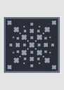 Foulard Edme bleu nuit en soie Nuit TARA JARMON