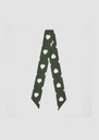 Foulard Edith vert anglais en soie Vert anglais TARA JARMON