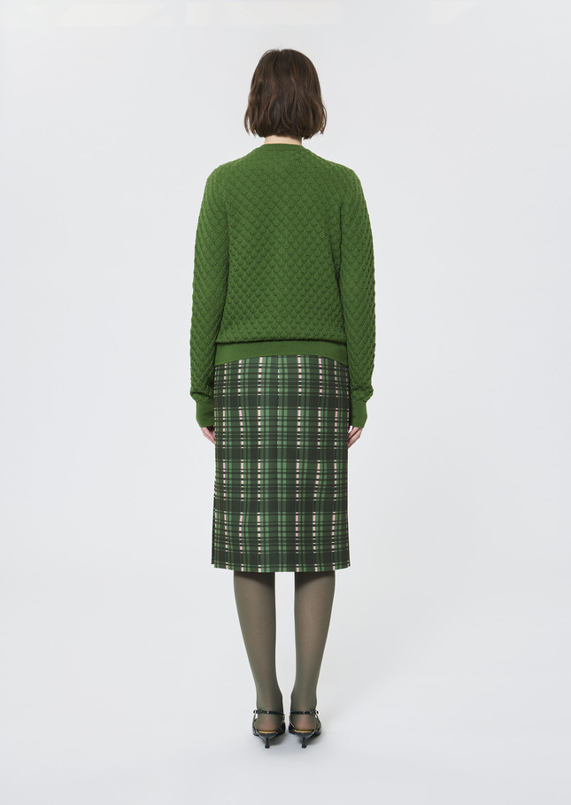 Gilet Gerty vert en laine merinos Cactus TARA JARMON
