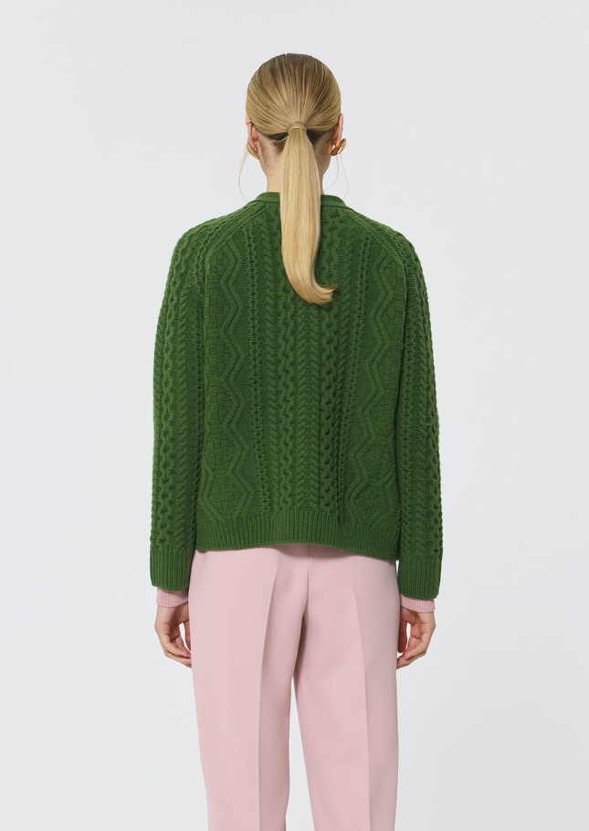 Gilet Greg vert en laine Cactus TARA JARMON