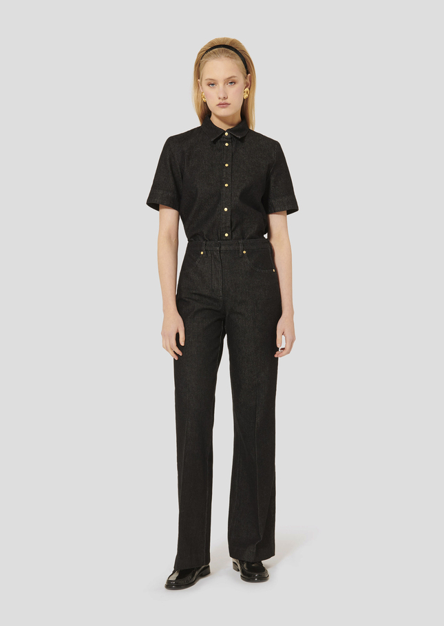 Jeans Jerome noir en denim Charcoal TARA JARMON