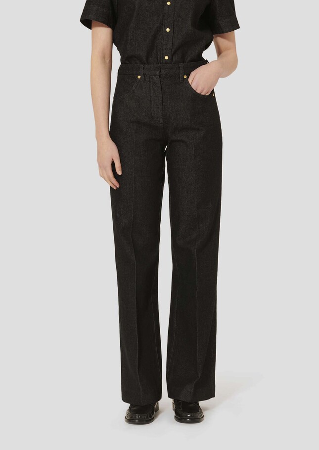 Jeans Jerome noir en denim Charcoal TARA JARMON