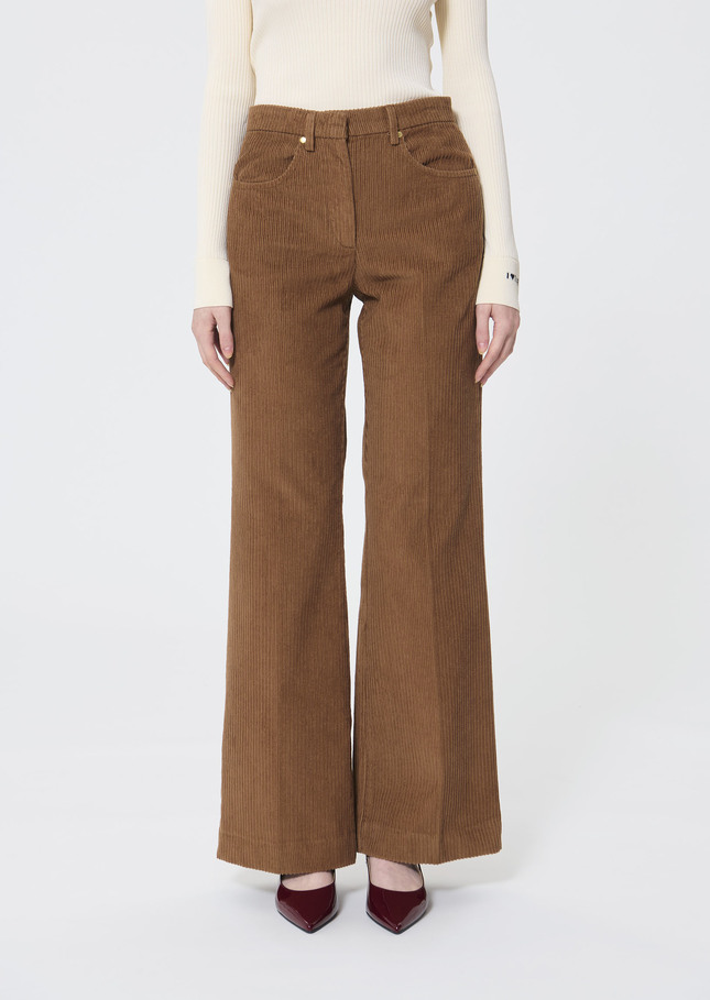 Jeans Jerome beige en velours côtelé Noisette TARA JARMON
