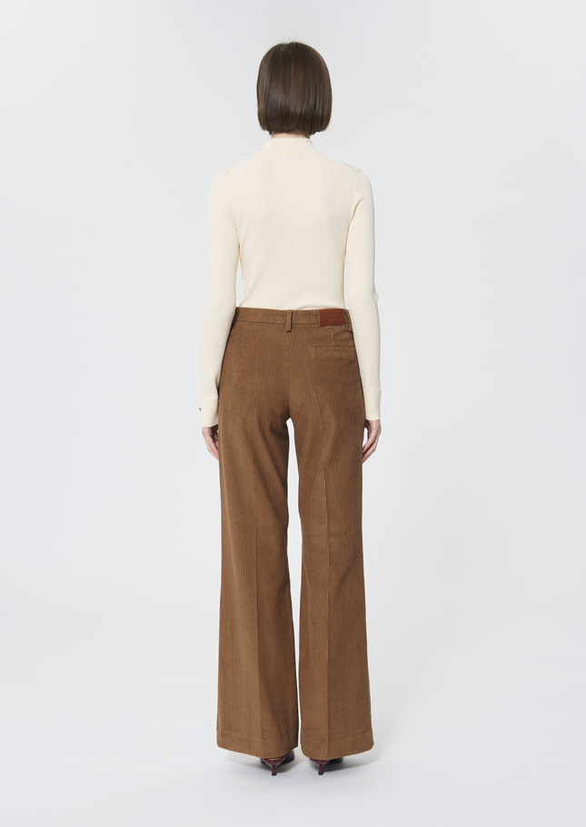 Jeans Jerome beige en velours côtelé Noisette TARA JARMON