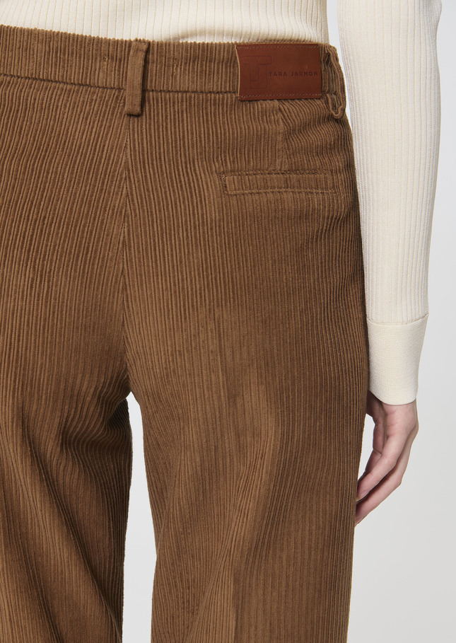 Jeans Jerome beige en velours côtelé Noisette TARA JARMON