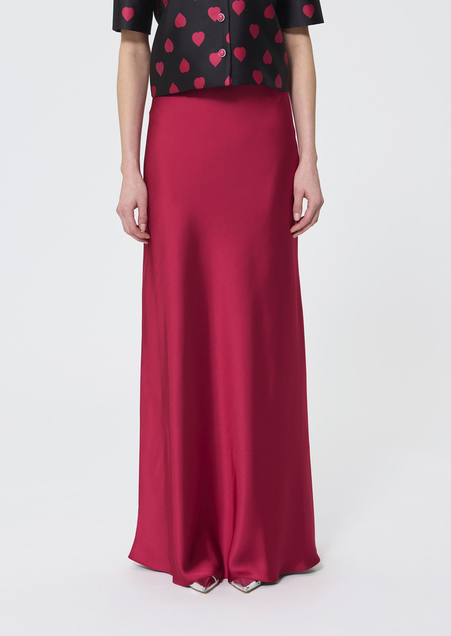 Jupe Jesta rouge en satin Grenat TARA JARMON