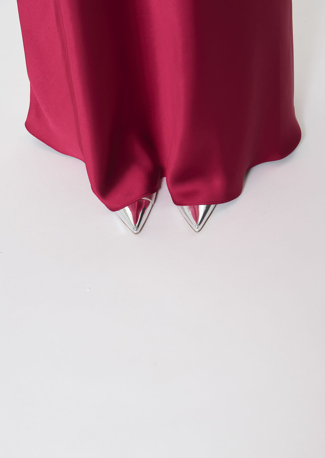 Jupe Jesta rouge en satin Grenat TARA JARMON