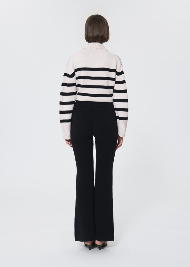 Pantalon Palomino noir en laine bouclette Noir TARA JARMON