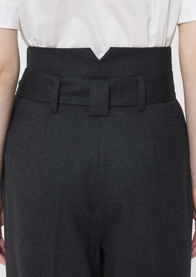 Pantalon Pia gris chiné en flanelle Gris chine TARA JARMON