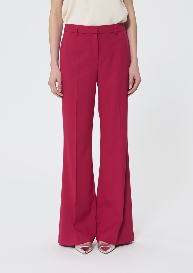 Pantalon Patrice rouge en laine froide Grenat TARA JARMON