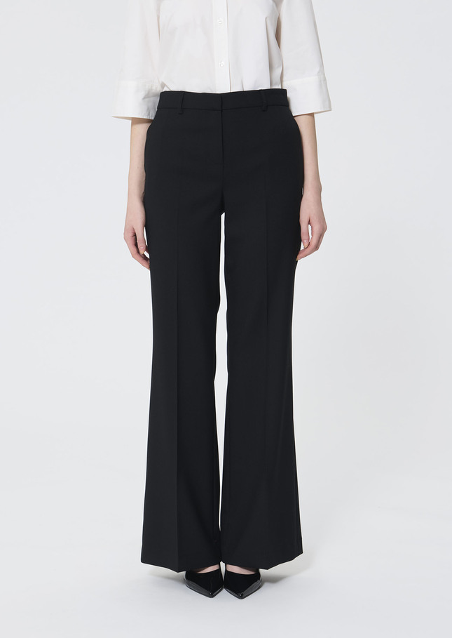 Pantalon Patrice noir en laine froide Noir TARA JARMON