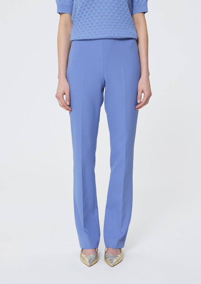 Pantalon Papillon bleu ciel en toile double Horizon TARA JARMON