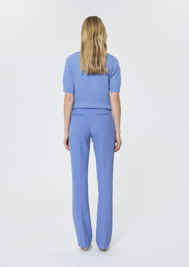 Pantalon Papillon bleu ciel en toile double Horizon TARA JARMON