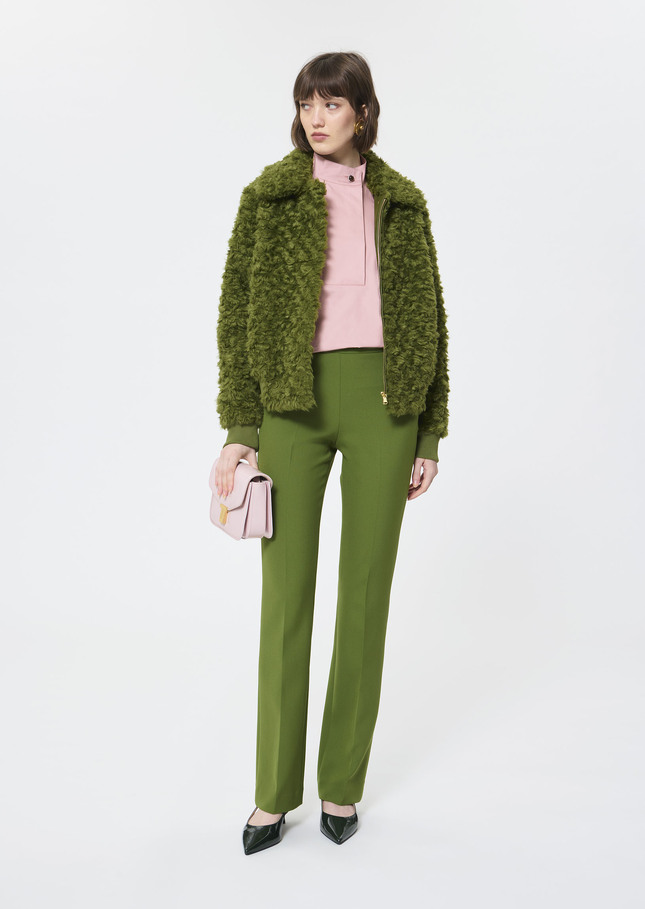 Pantalon Papillon vert en toile double Cactus TARA JARMON