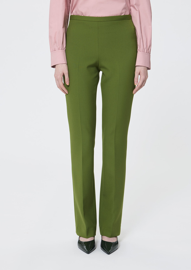 Pantalon Papillon vert en toile double Cactus TARA JARMON