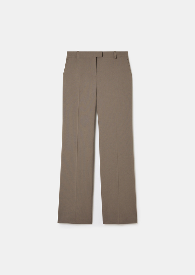 Pantalon Poupee beige en laine froide Taupe TARA JARMON