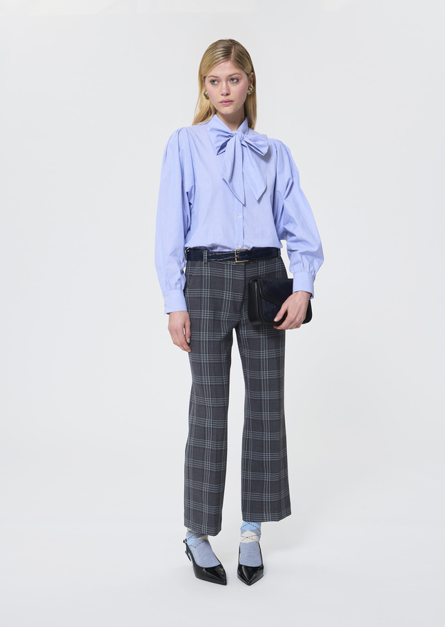 Pantalon Pampille gris motif prince de Galles Gris TARA JARMON