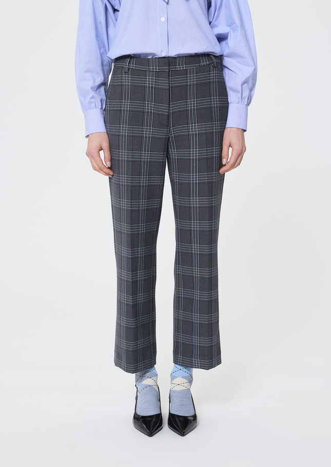 Pantalon Pampille gris motif prince de Galles Gris TARA JARMON