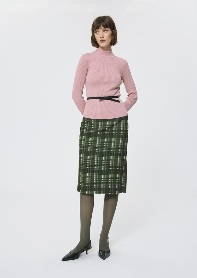 Pull Prudie rose pâle en maille côtelée extrafine Blush TARA JARMON