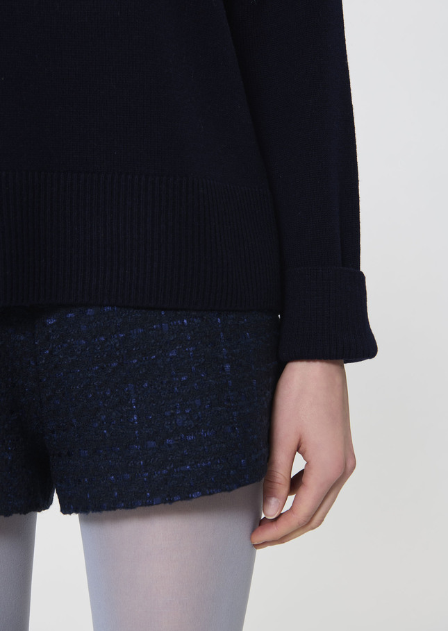 Pull Palia bleu nuit en laine merinos et alpaga Nuit TARA JARMON