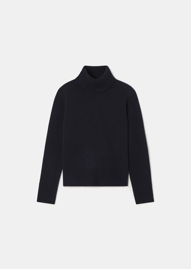 Pull Palia bleu nuit en laine merinos et alpaga Nuit TARA JARMON
