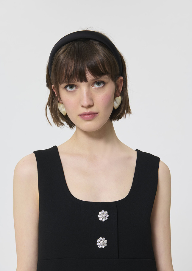 Robe Riley noire en crêpe Noir TARA JARMON