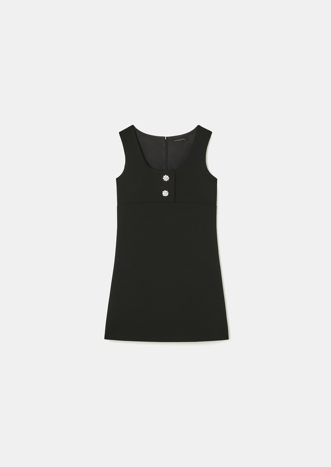 Robe Riley noire en crêpe Noir TARA JARMON