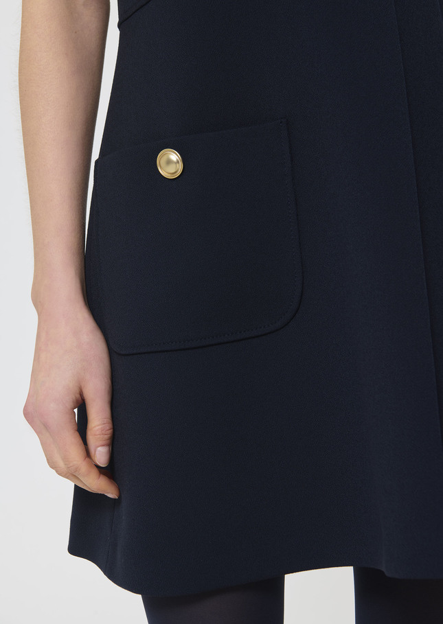 Robe Rosella bleu nuit en crêpe Nuit TARA JARMON