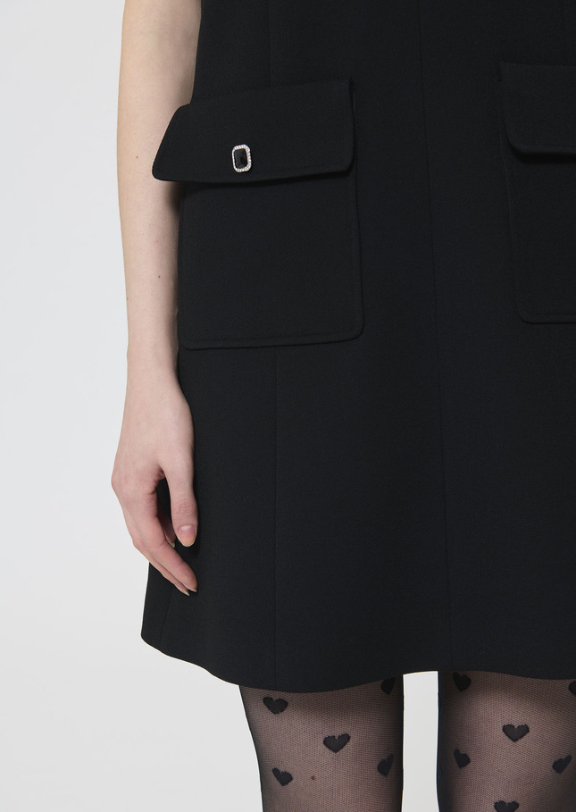 Robe Roanne noire en crêpe Noir TARA JARMON