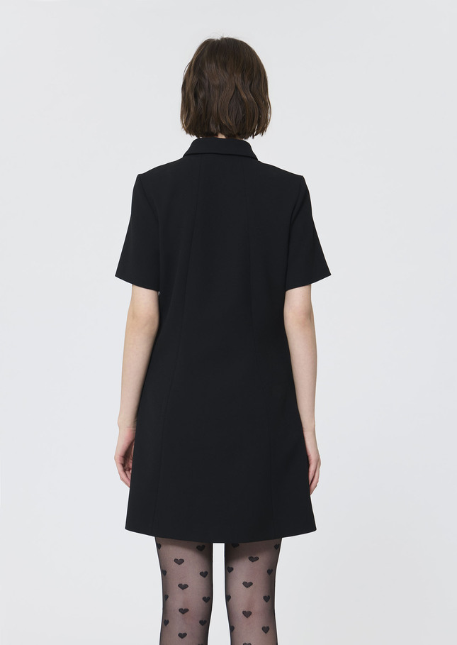 Robe Roanne noire en crêpe Noir TARA JARMON