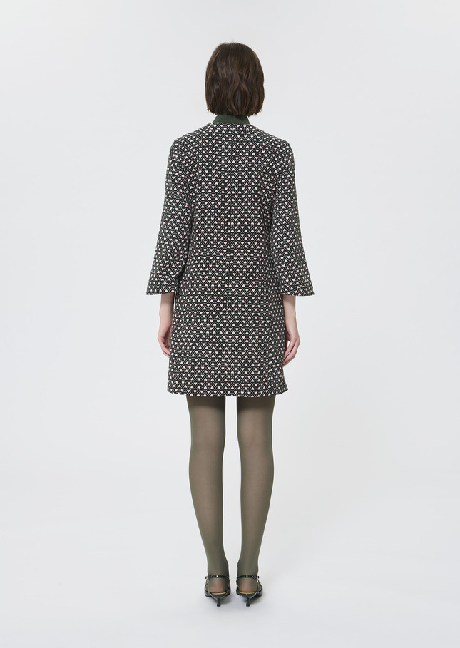 Robe Rivanna verte imprimée mini coeurs Vert anglais TARA JARMON
