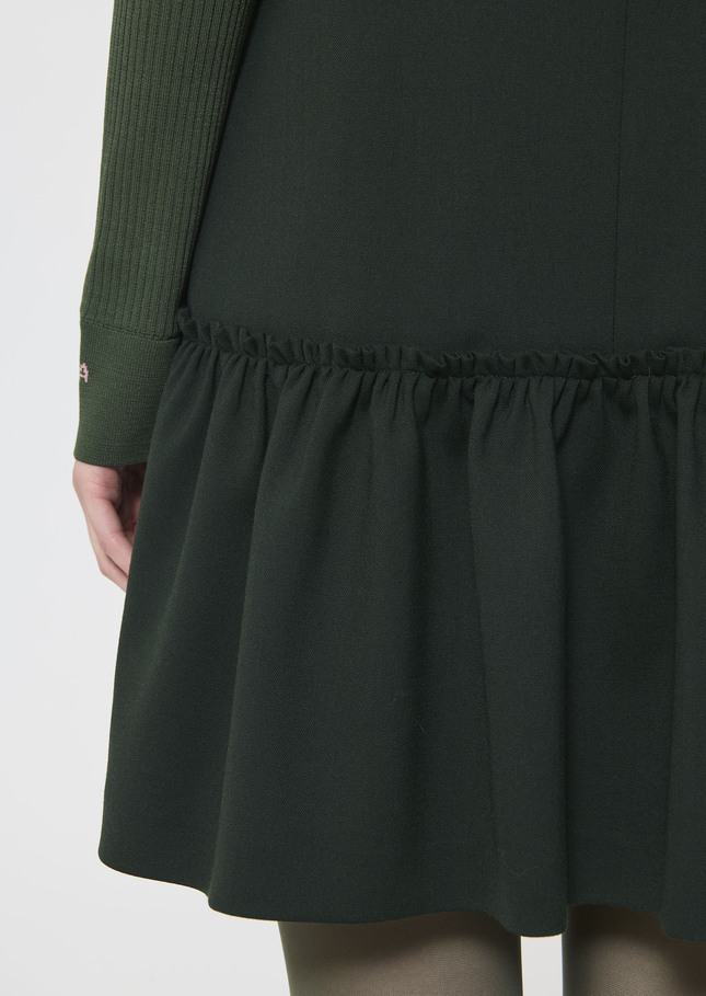 Robe Rosabel verte en flanelle Vert anglais TARA JARMON