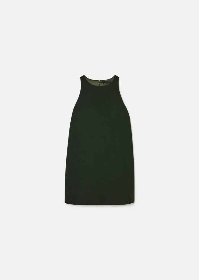 Robe Rosabel verte en flanelle Vert anglais TARA JARMON