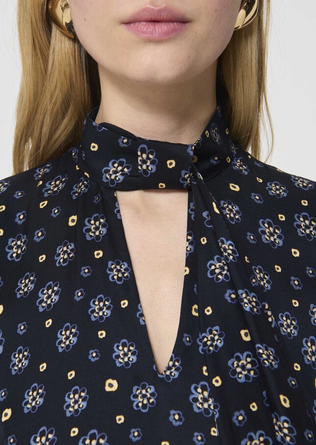 Robe Rufus bleu nuit imprimé fleurs Nuit TARA JARMON